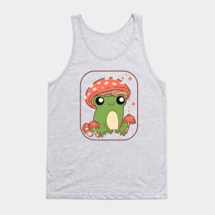 Cottagecore Frog Toadstool Tank Top